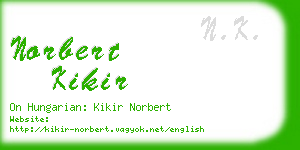 norbert kikir business card